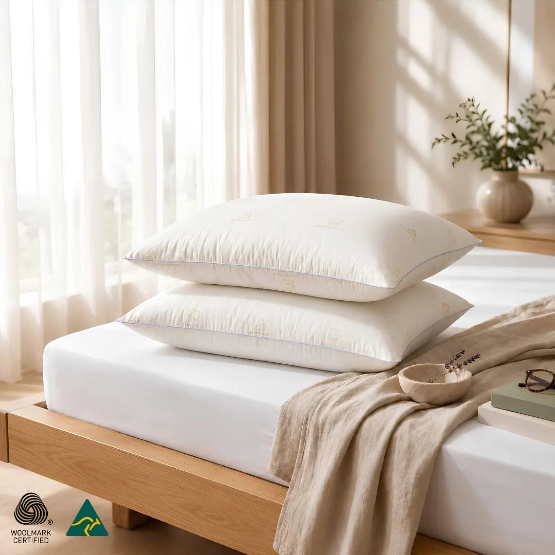 ProCloud Woolmark certified pillow proudly made in Australia from local wool
