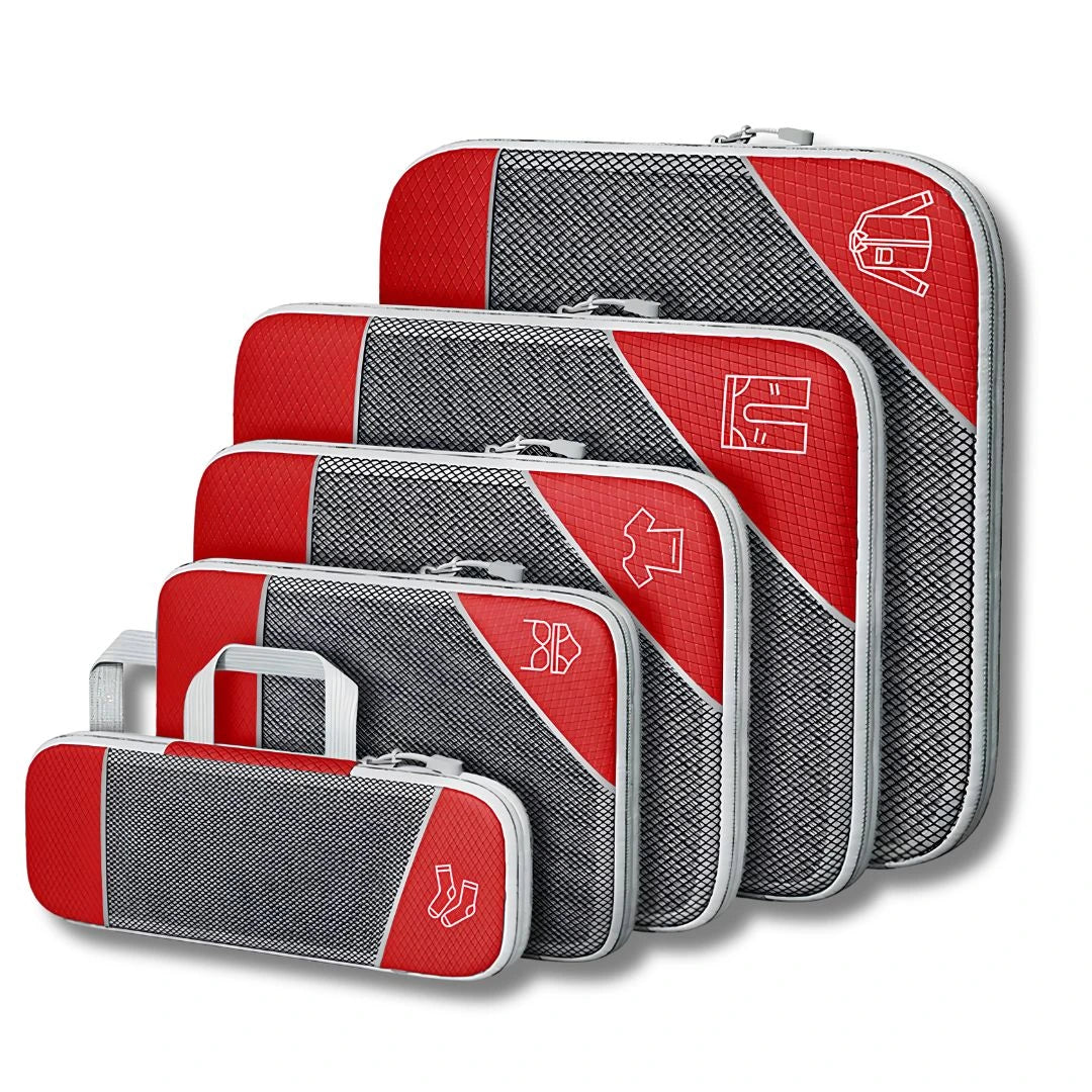 best price Clothes organised inside luggage using space-saving compression packing cubes