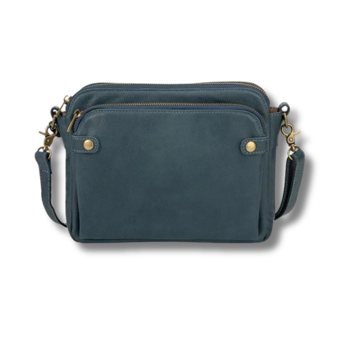 Travel crossbody clutch for crowded areas