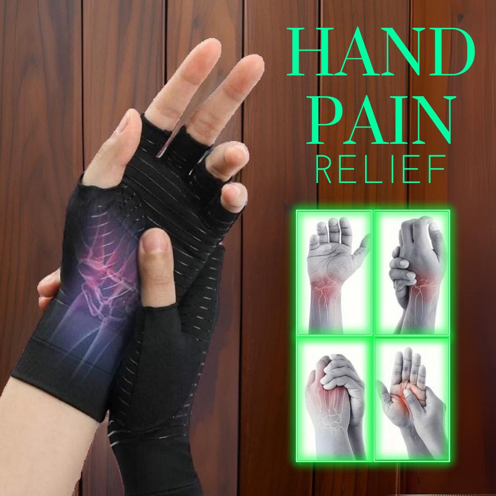 Compression therapy gloves for soothing inflammation and stiffness