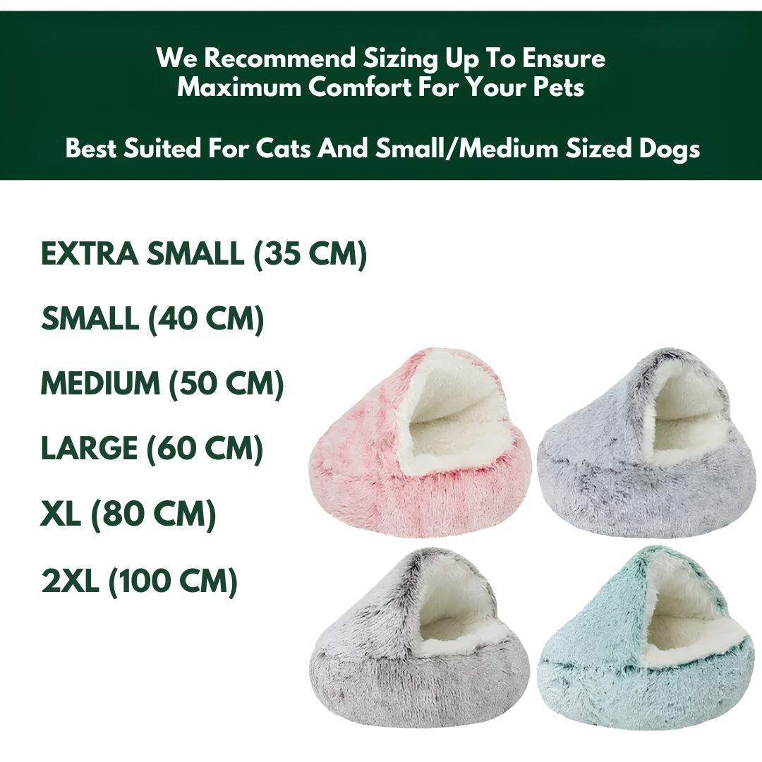 Anti-Anxiety Pet Bed cave style calming design