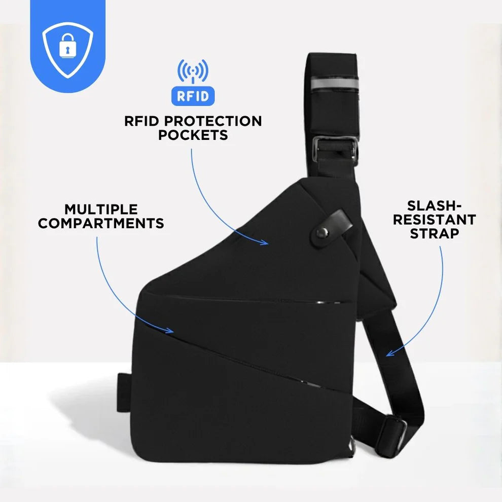 Secure anti theft bag for flights, travel and daily use
