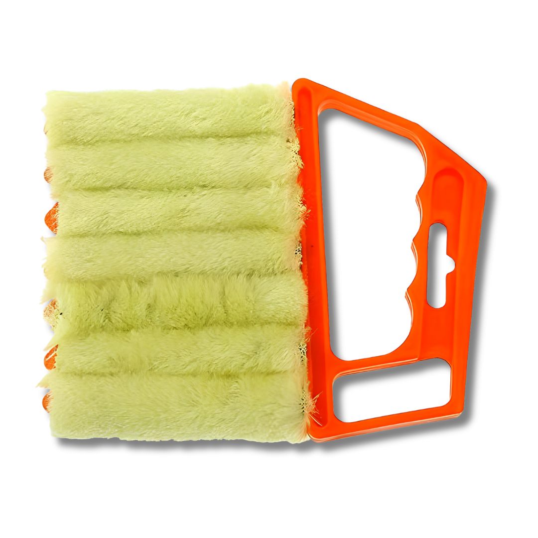 Blind cleaning tool with soft microfiber sleeves safe on all blind types