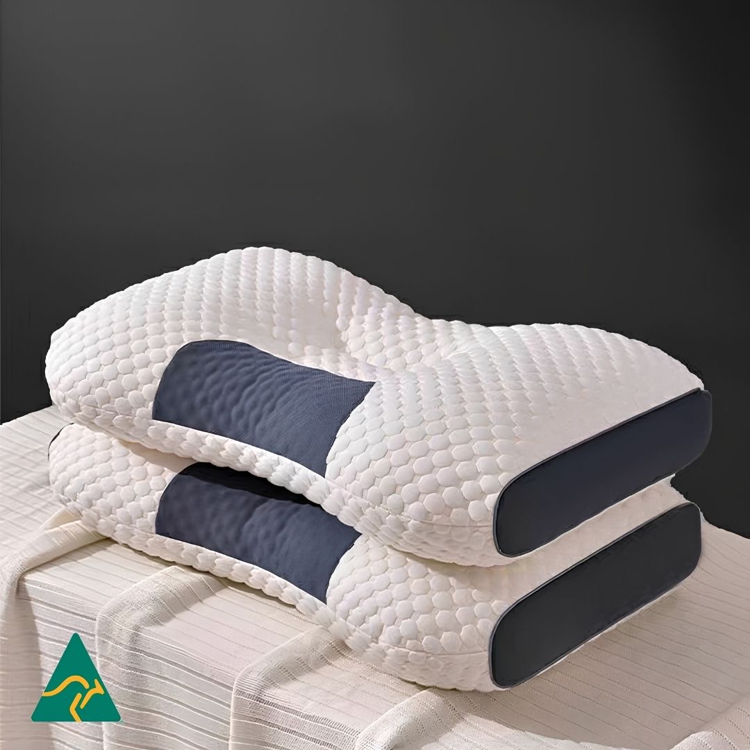 Contour memory foam pillow with bamboo fibre filling for side sleepers