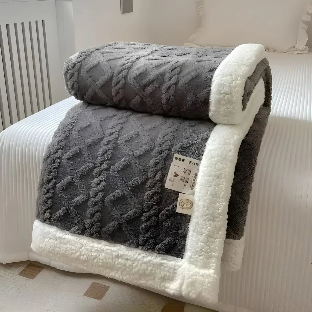 CozyCloud machine washable throw blanket showing soft texture close up detail