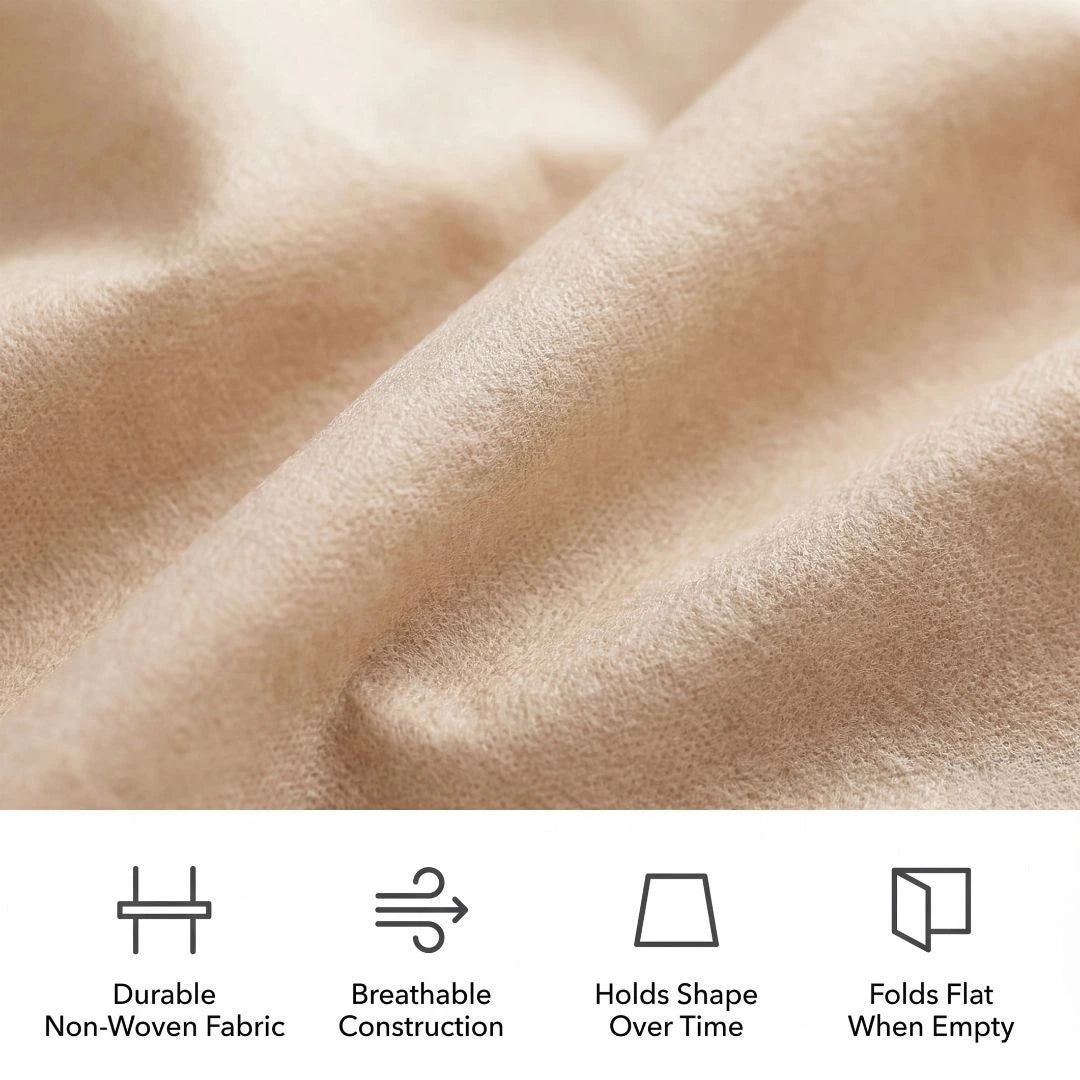 Linen cupboard organiser keeping matching sheet sets folded and easy to find
