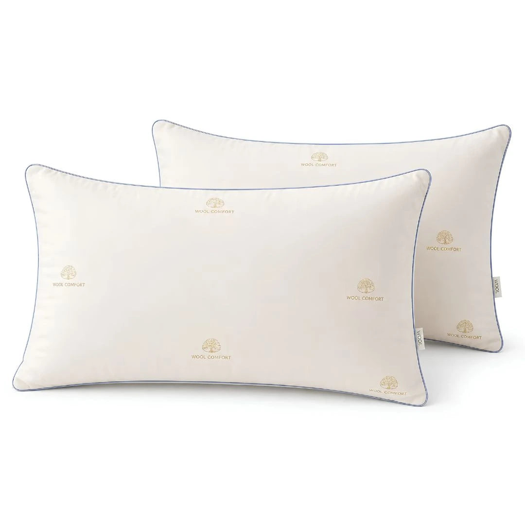 ProCloud temperature regulating wool pillow with 900g premium Australian fill