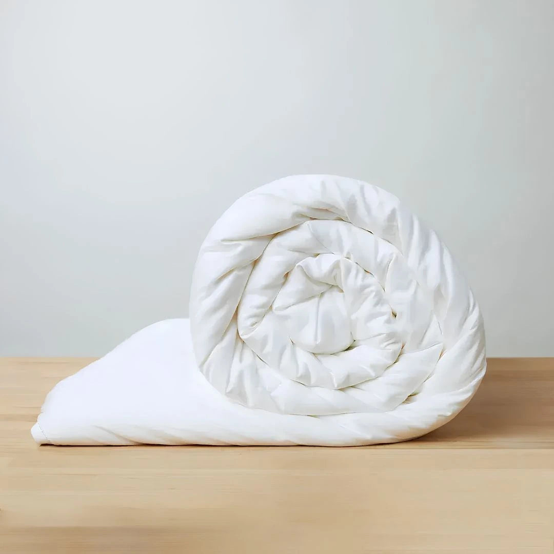 ProComfort 100 percent Australian Merino wool quilt on styled white bedroom