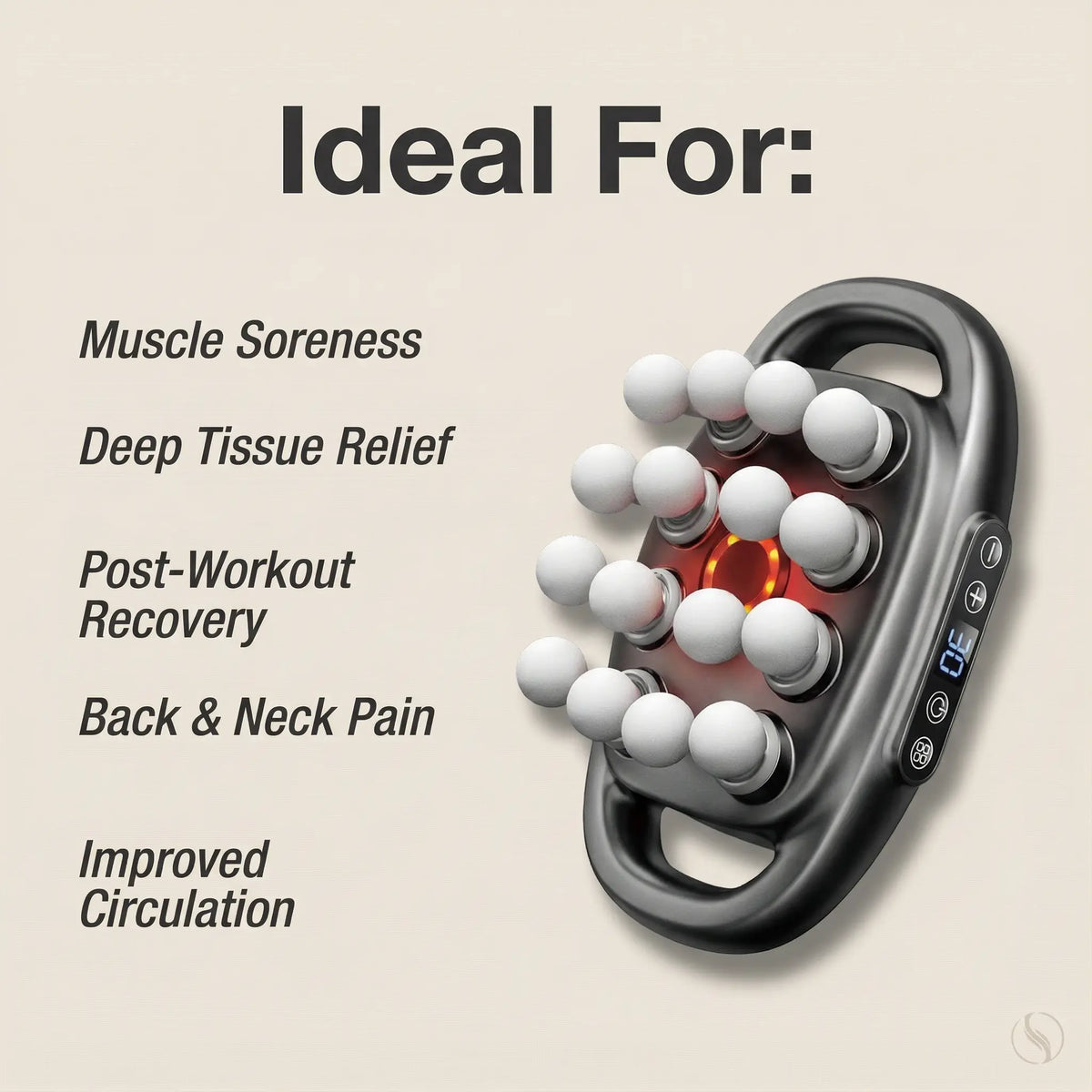 ProRelax muscle massager gun with quiet motor for use at home or office