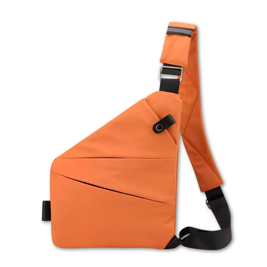 Secure travel bag with concealed zippers built for busy market shopping