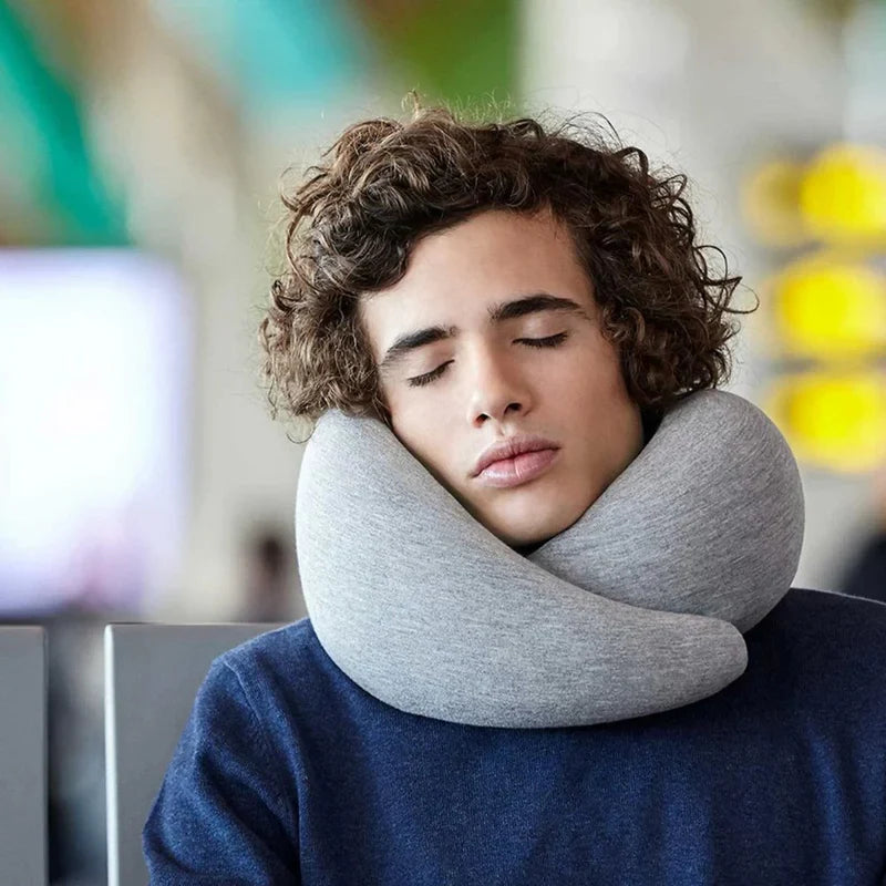 Lightweight travel pillow with washable cover
