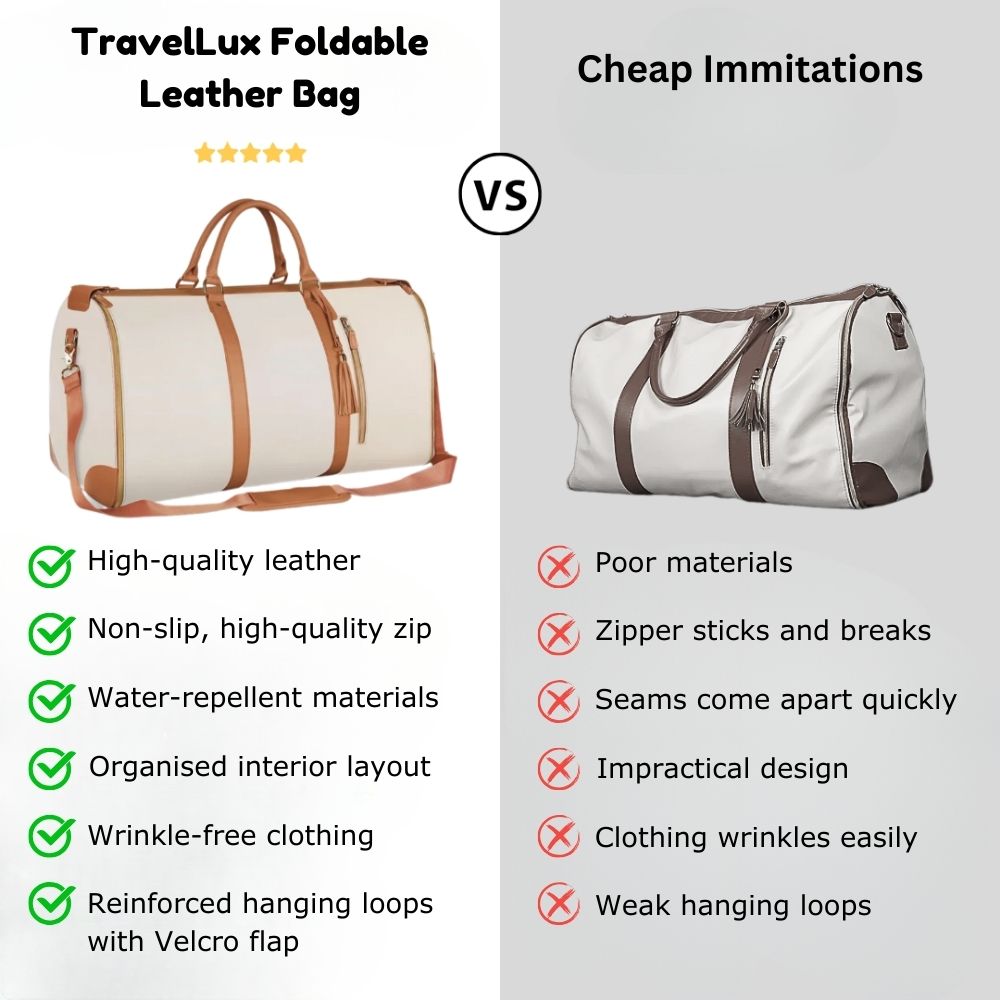 Overnight bag with garment holder and spacious main compartment