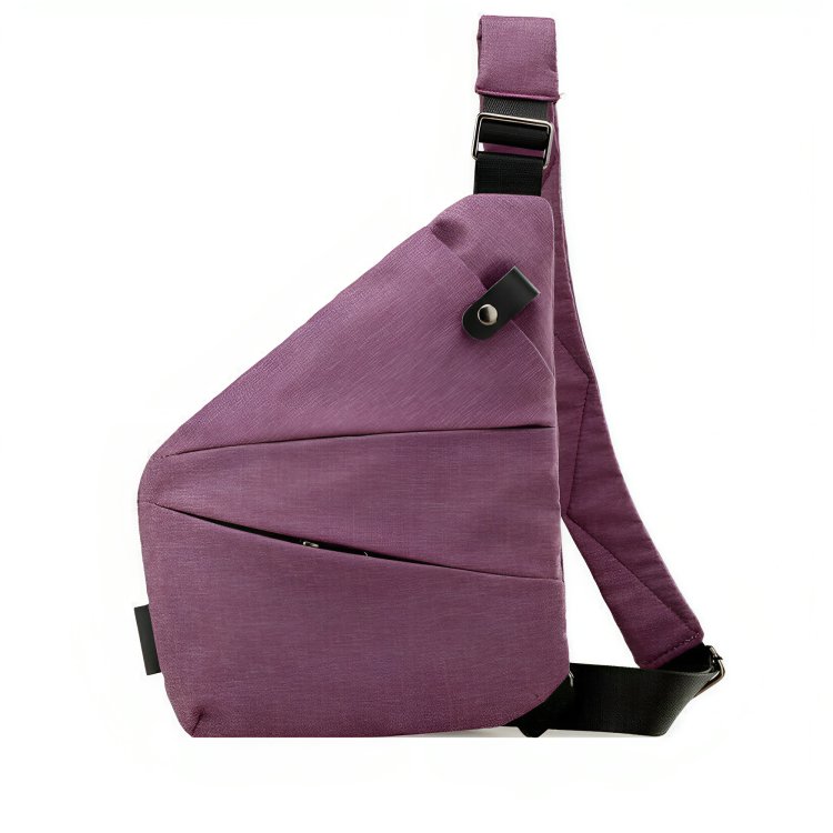 Minimalist crossbody bag with secure zippered compartments