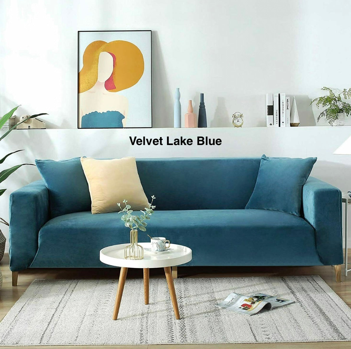 Pet hair resistant couch slipcover available in 11 colours