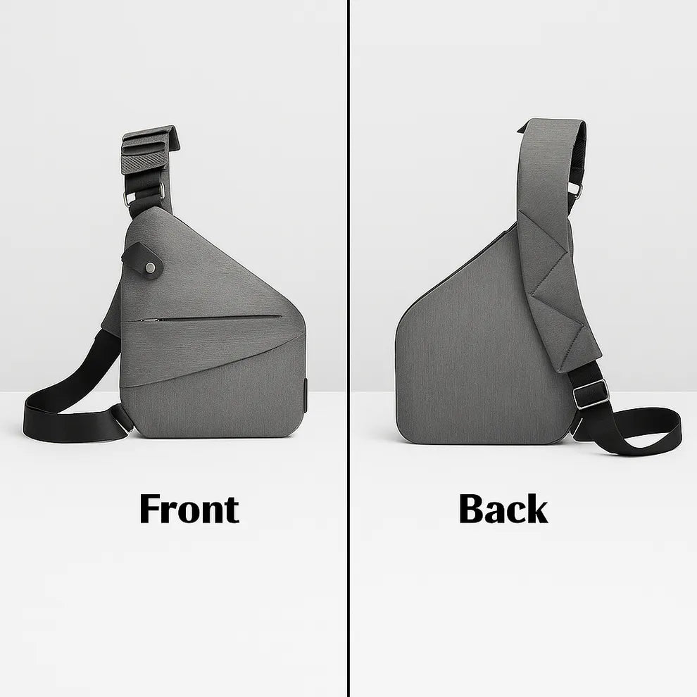 Anti theft crossbody bag protecting valuables while travelling