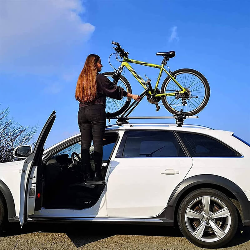 Vehicle roof access step without ladder