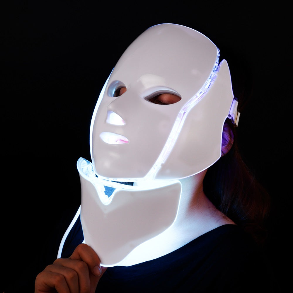 Anti-aging LED mask reducing wrinkles and fine lines