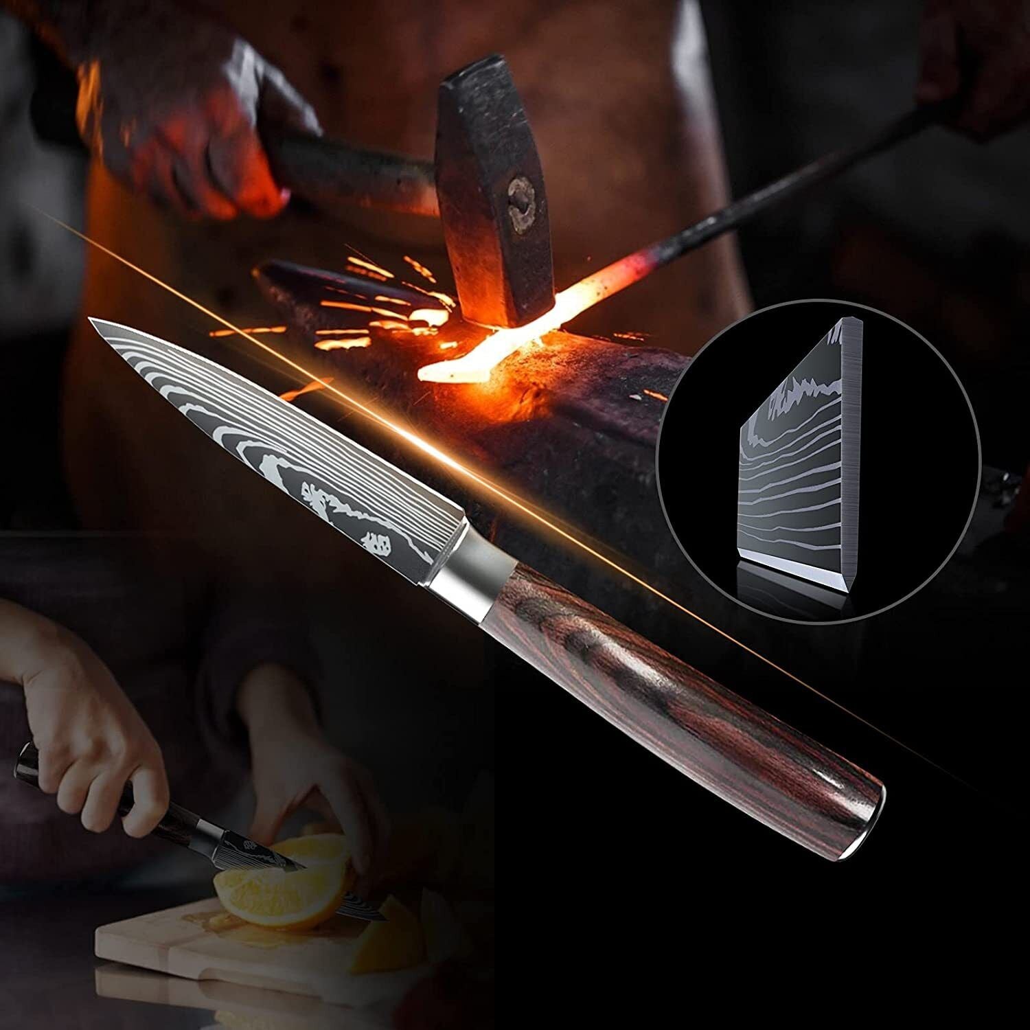 Paring and utility knives from ProChef 8-piece set