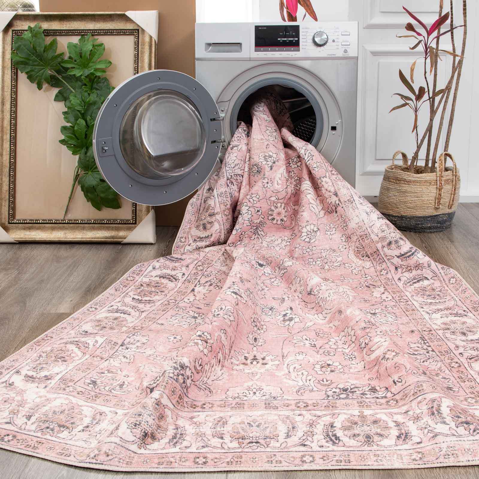 Washing a LuxeLounge rug in home washing machine