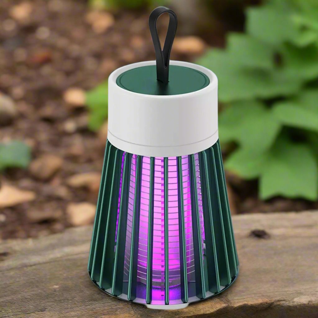 RevitaZap mosquito killer sitting on outdoor table

