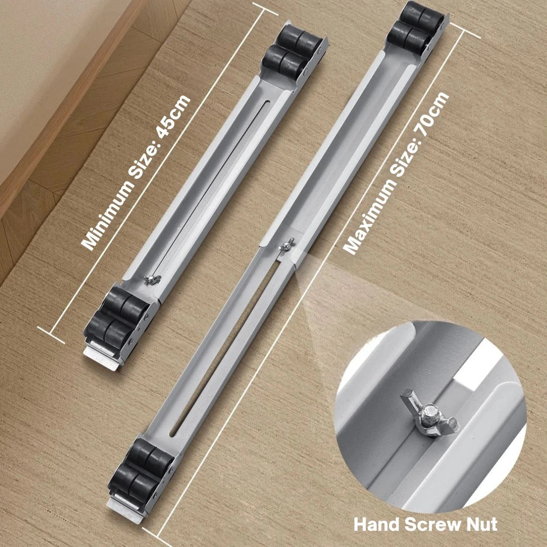 Appliance rollers for moving fridge freezer without lifting