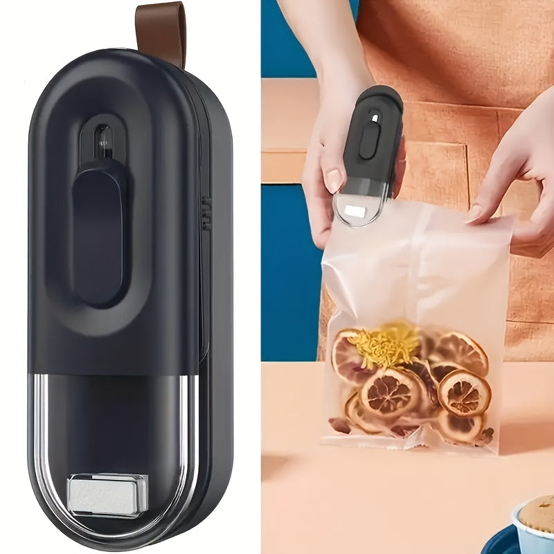 FreshLock 2-in-1 Snack Sealer closing chip packet to prevent spoilage


