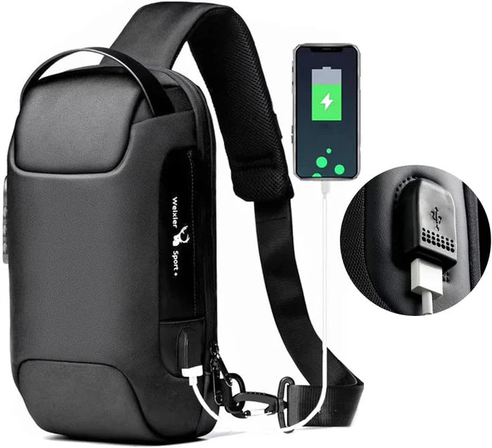 Simplify Australia Anti-Theft Crossbody Charging Bag USB charging port feature