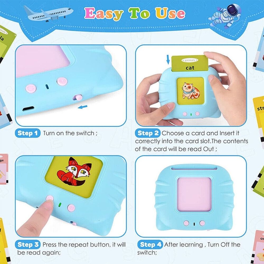 Australian talking flash card toy helping children speak clearly

