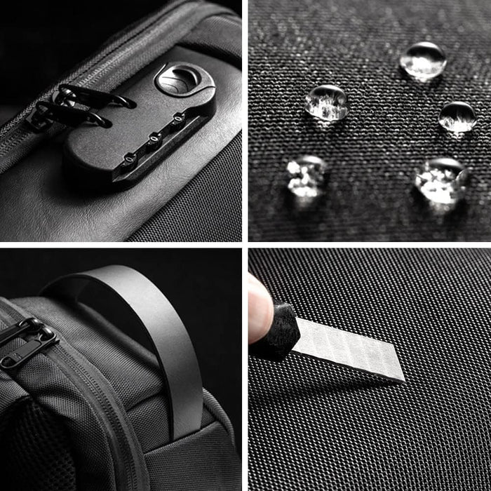 Slash-proof strap on Simplify Australia Anti-Theft Crossbody Charging Bag