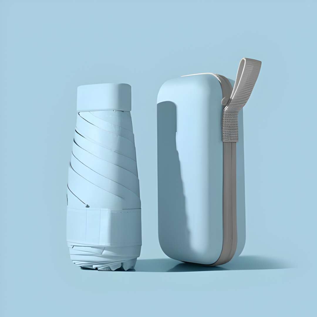 Waterproof umbrella case protecting items in handbag