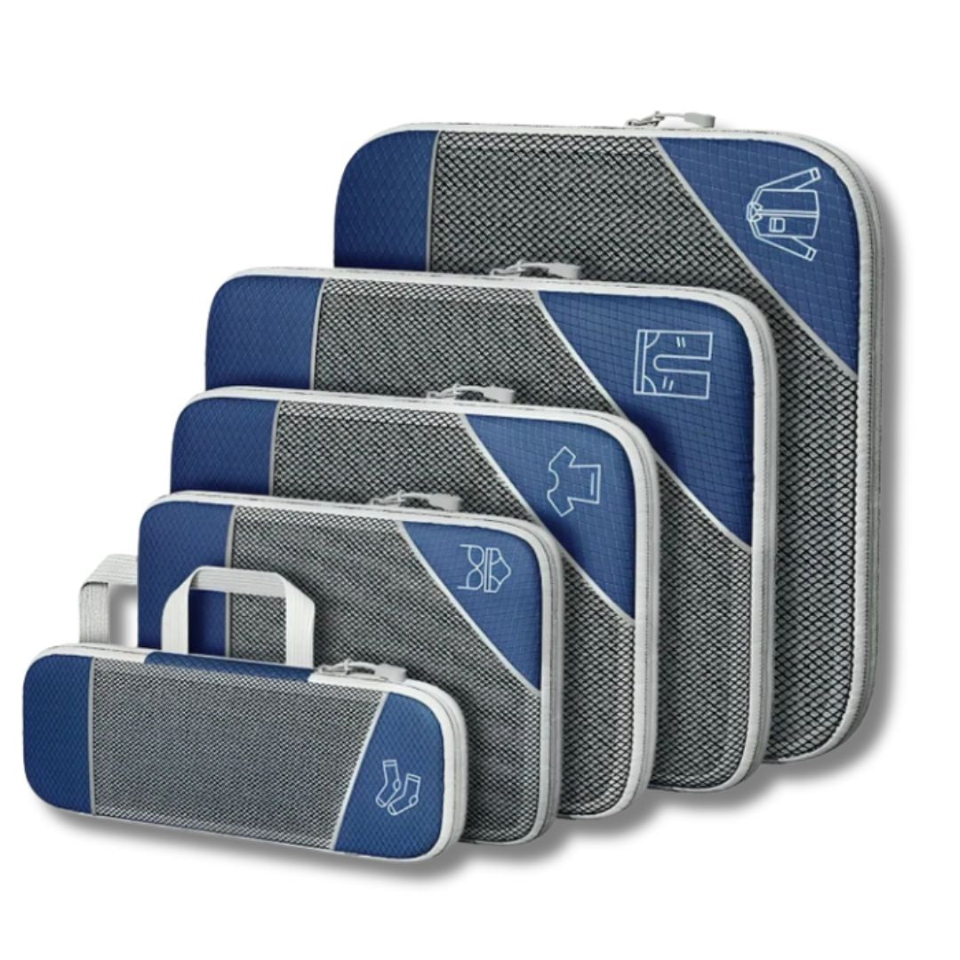 Space saving travel organisers Simplify Australia Compression Packing Cubes