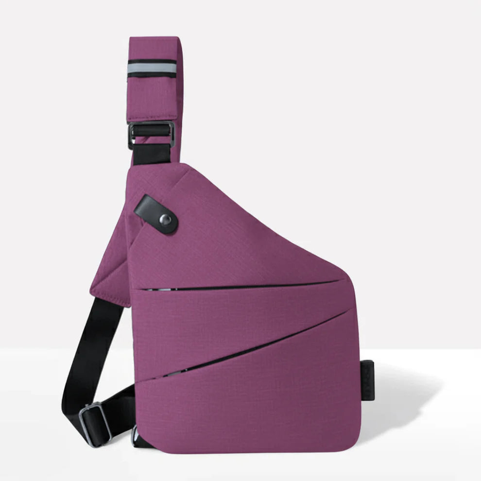 Travel crossbody bag with slash resistant design