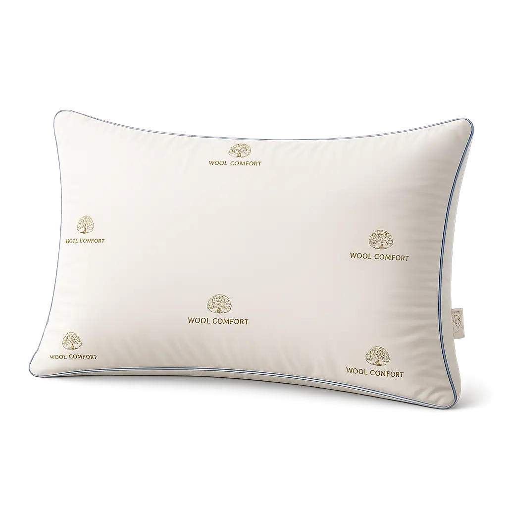 ProCloud pillow cross section showing premium Australian Merino wool filling