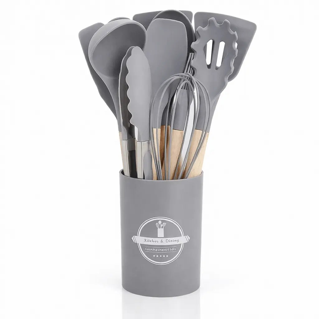 ChefSet food grade silicone cooking set safe for all non-stick cookware