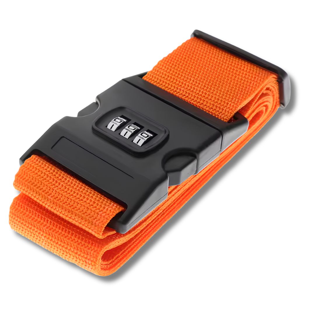Combination lock luggage strap adjustable up to 2m on suitcase