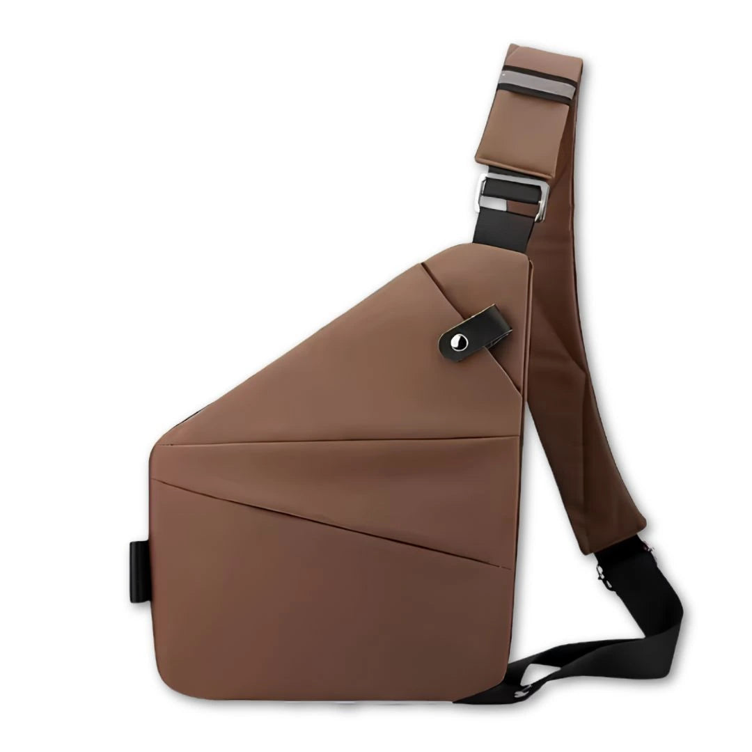 Compact anti theft crossbody bag for travel essentials including phone and wallet
