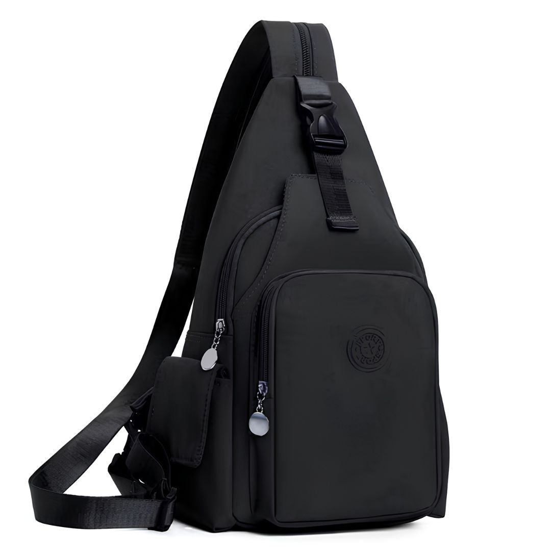 Convertible anti-theft backpack worn as crossbody sling bag