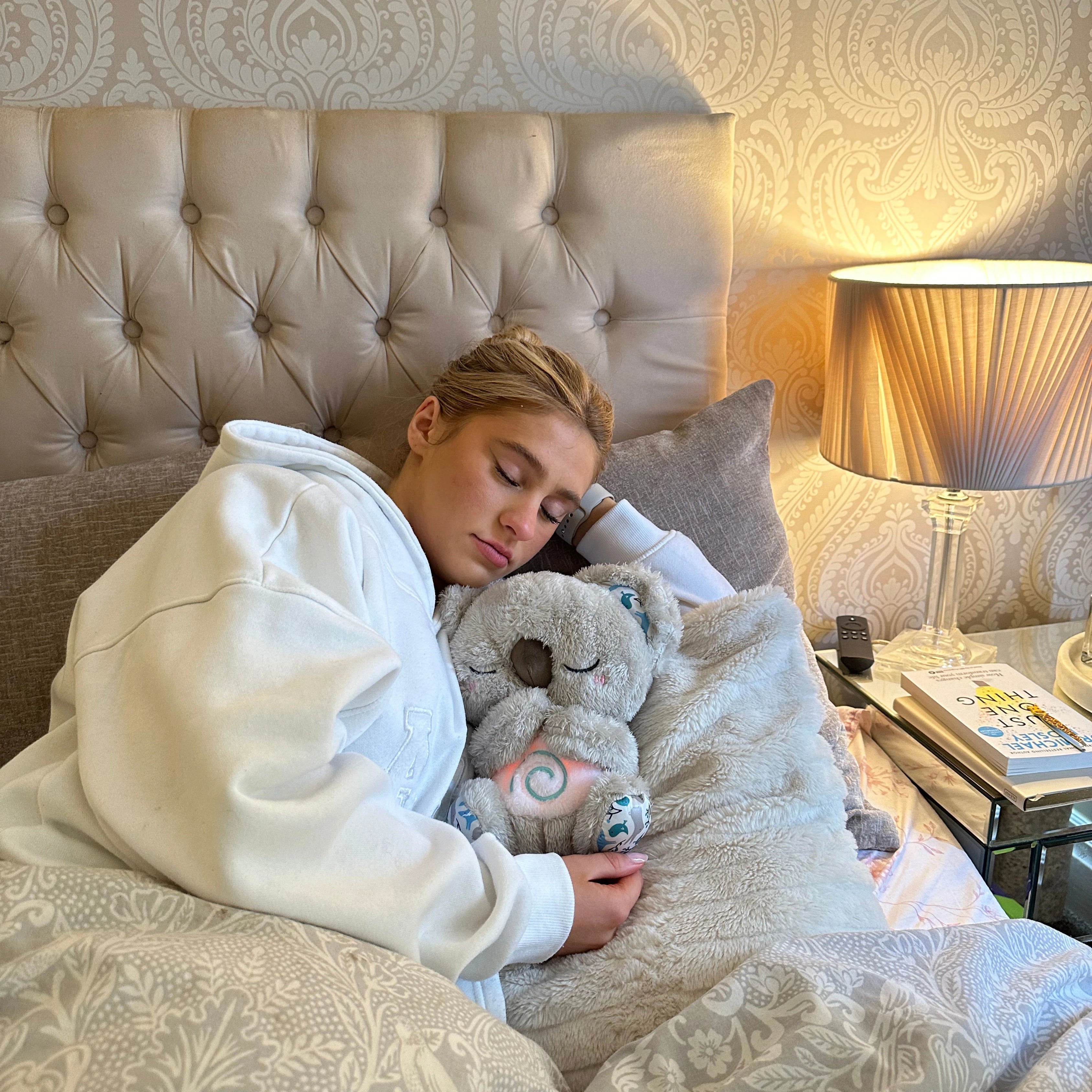 Comforting stuffed koala with heartbeat for anxiety and sensory support

