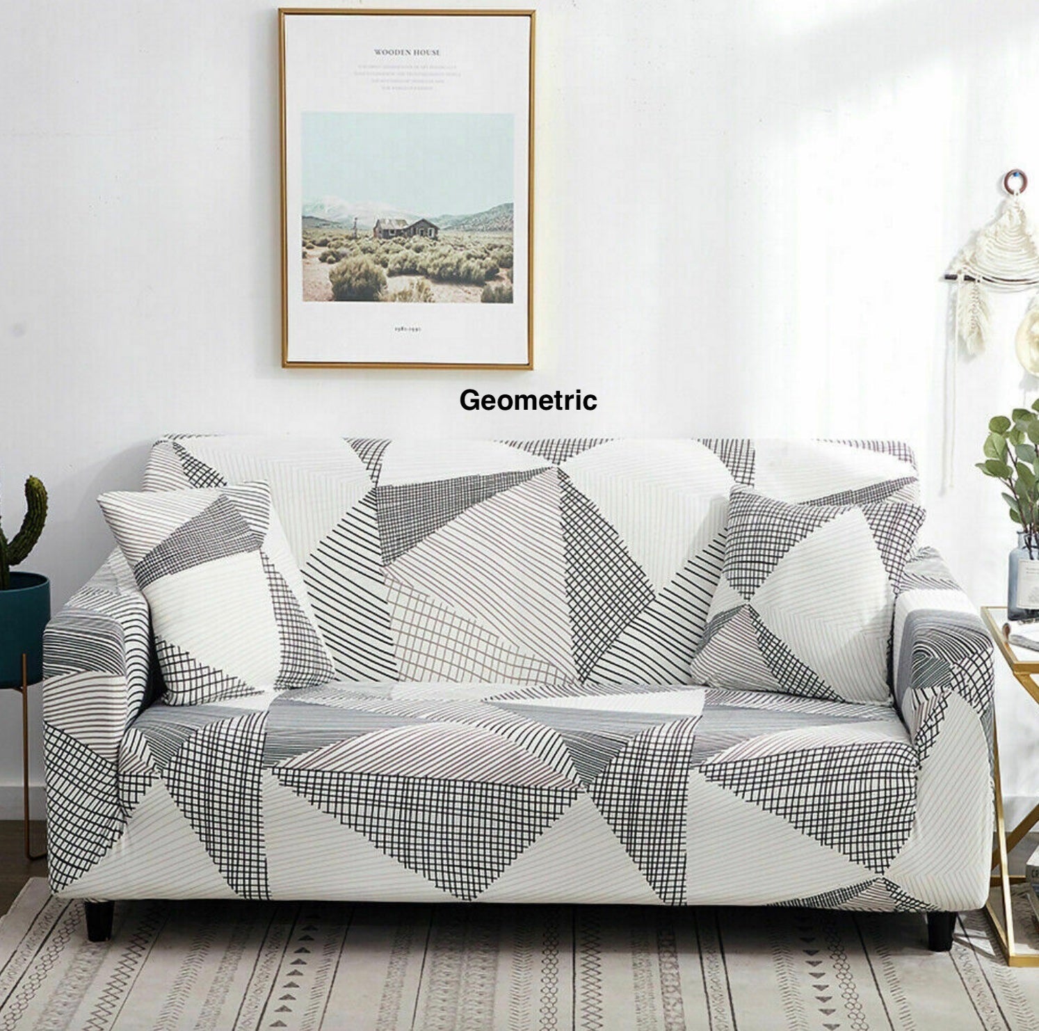 Soft and skin-friendly couch cover in modern living room

