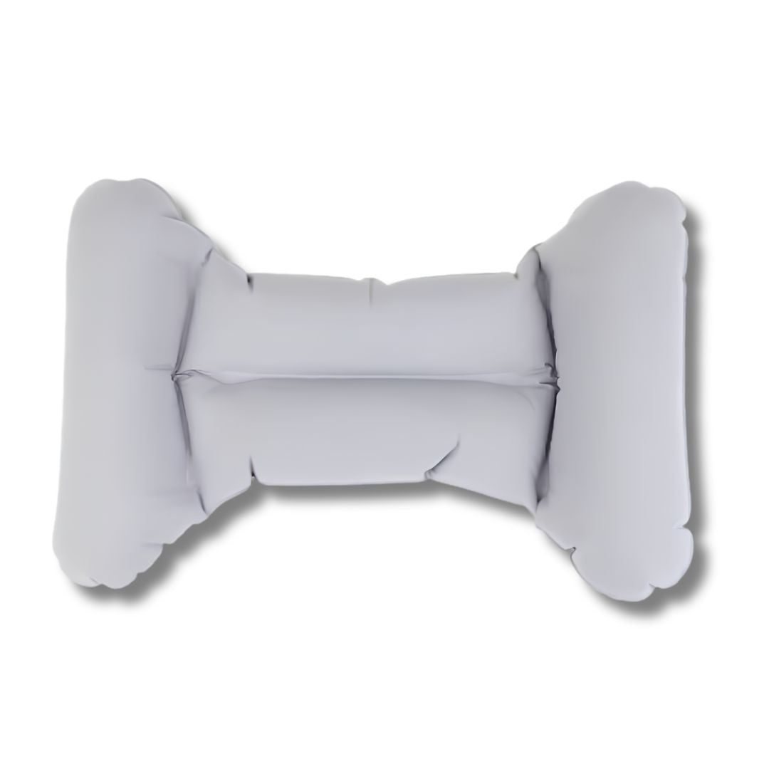 LumbarPro Inflatable Support Back Pillow compact size in hand