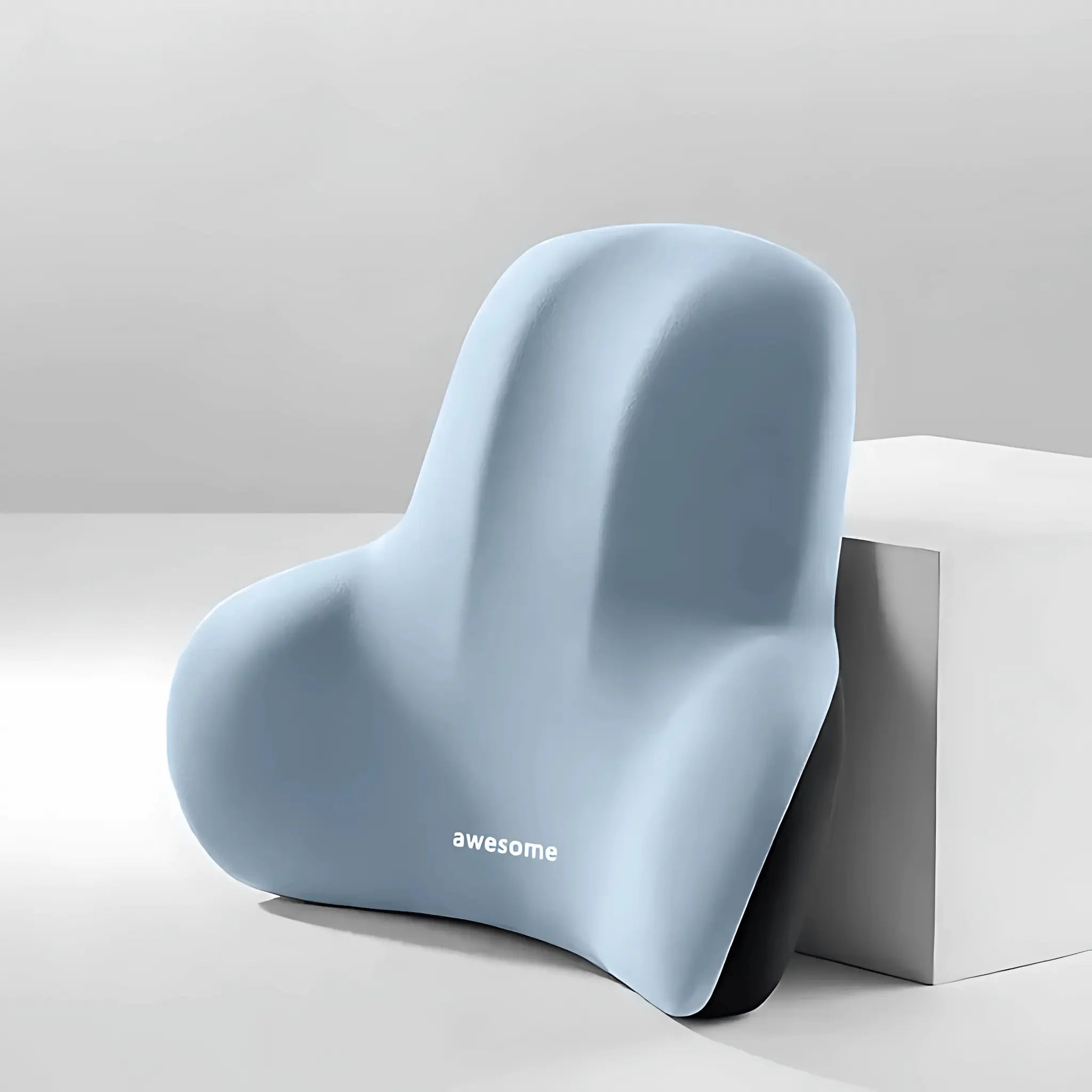 LumbarPro ergonomic cushion placed on dining chair for everyday sitting comfort
