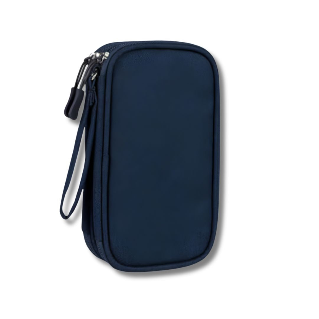 PackTech Travel Electronics Organiser mesh pocket with adapters and cords
