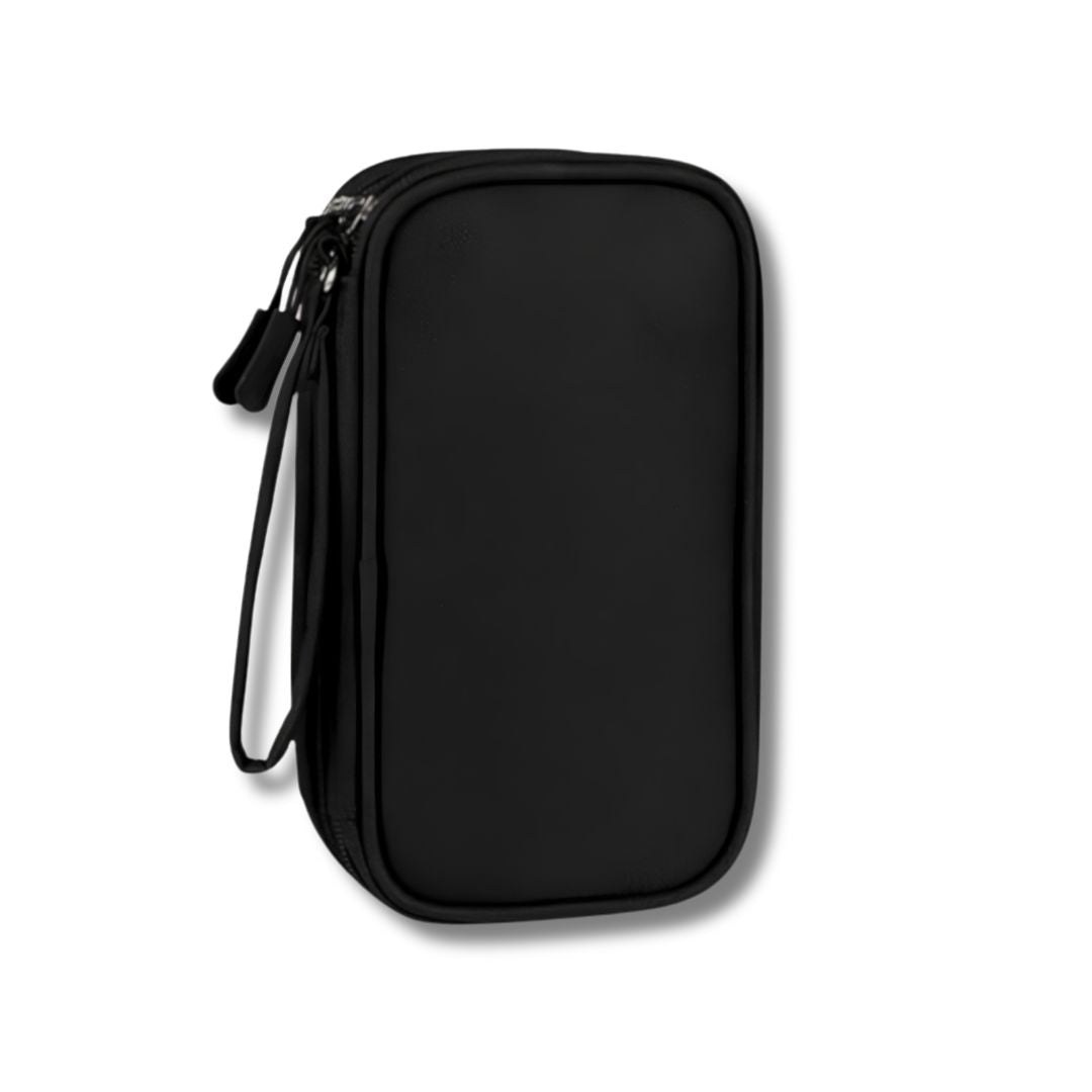 PackTech Travel Electronics Organiser packed with charger and earphones