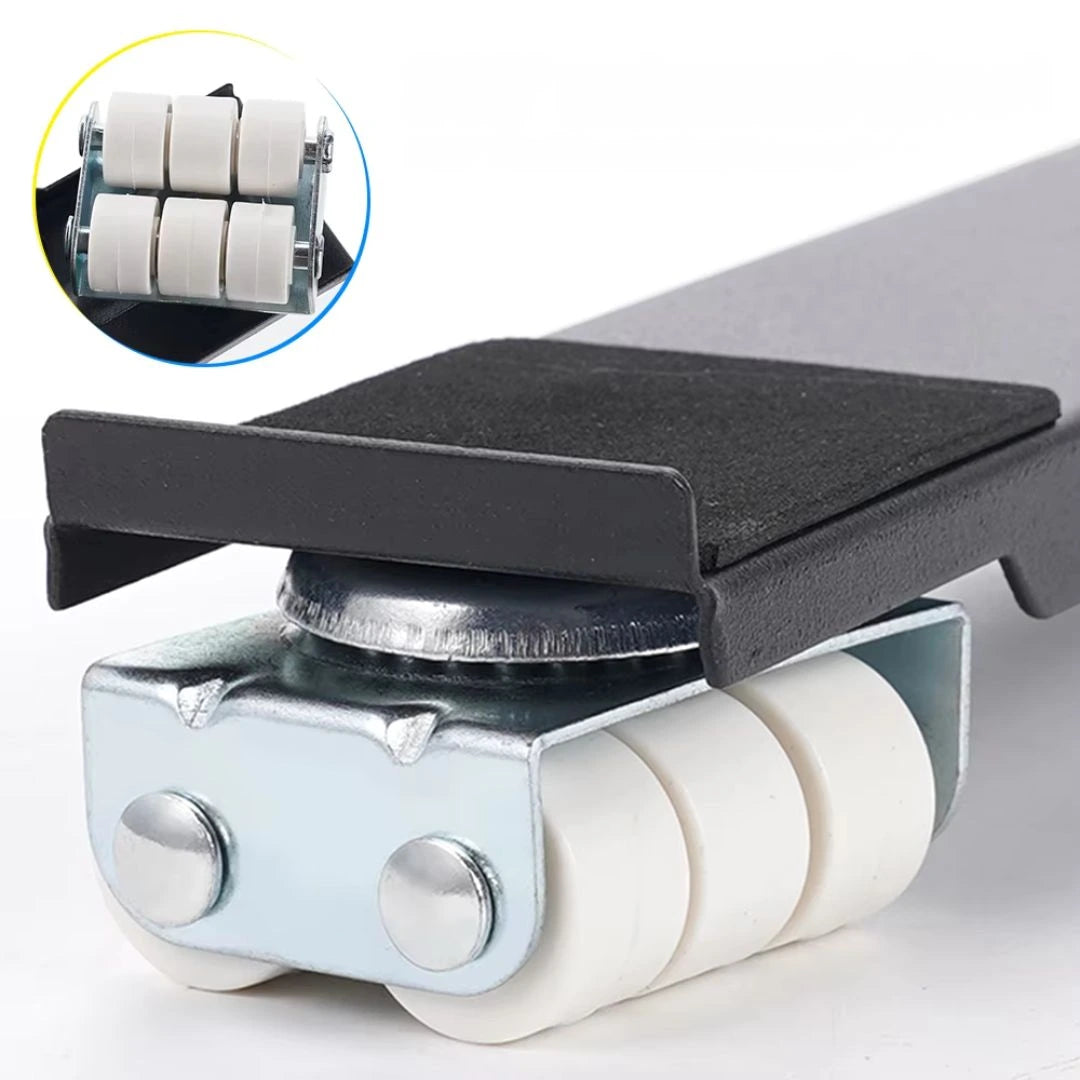 ProRoll appliance roller extended and retracted showing adjustable 45cm to 70cm width for fridges and washing machines