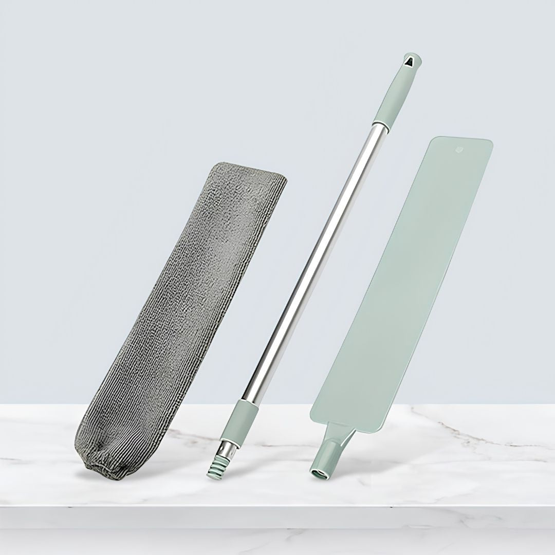Retractable gap dust cleaner removing thick dust from behind washing machine