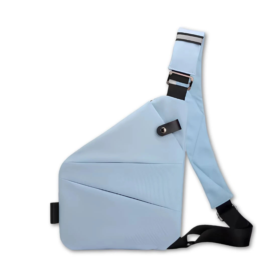 Secure sling bag for train stations, airports and crowded tourist attractions