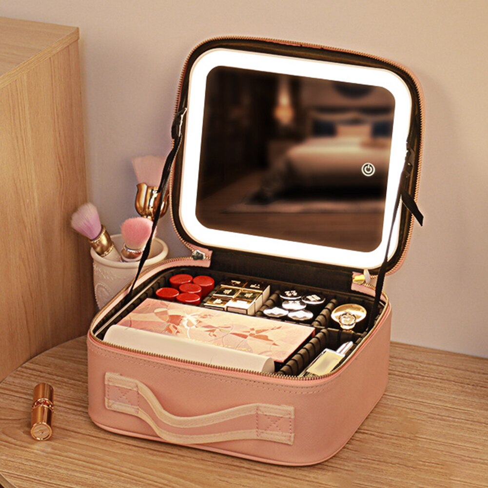 Leak-safe hard makeup travel case