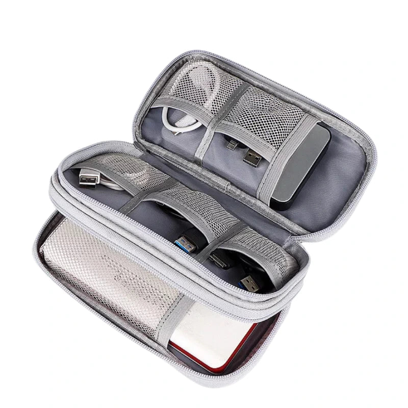 Waterproof cable organiser case for chargers and cords