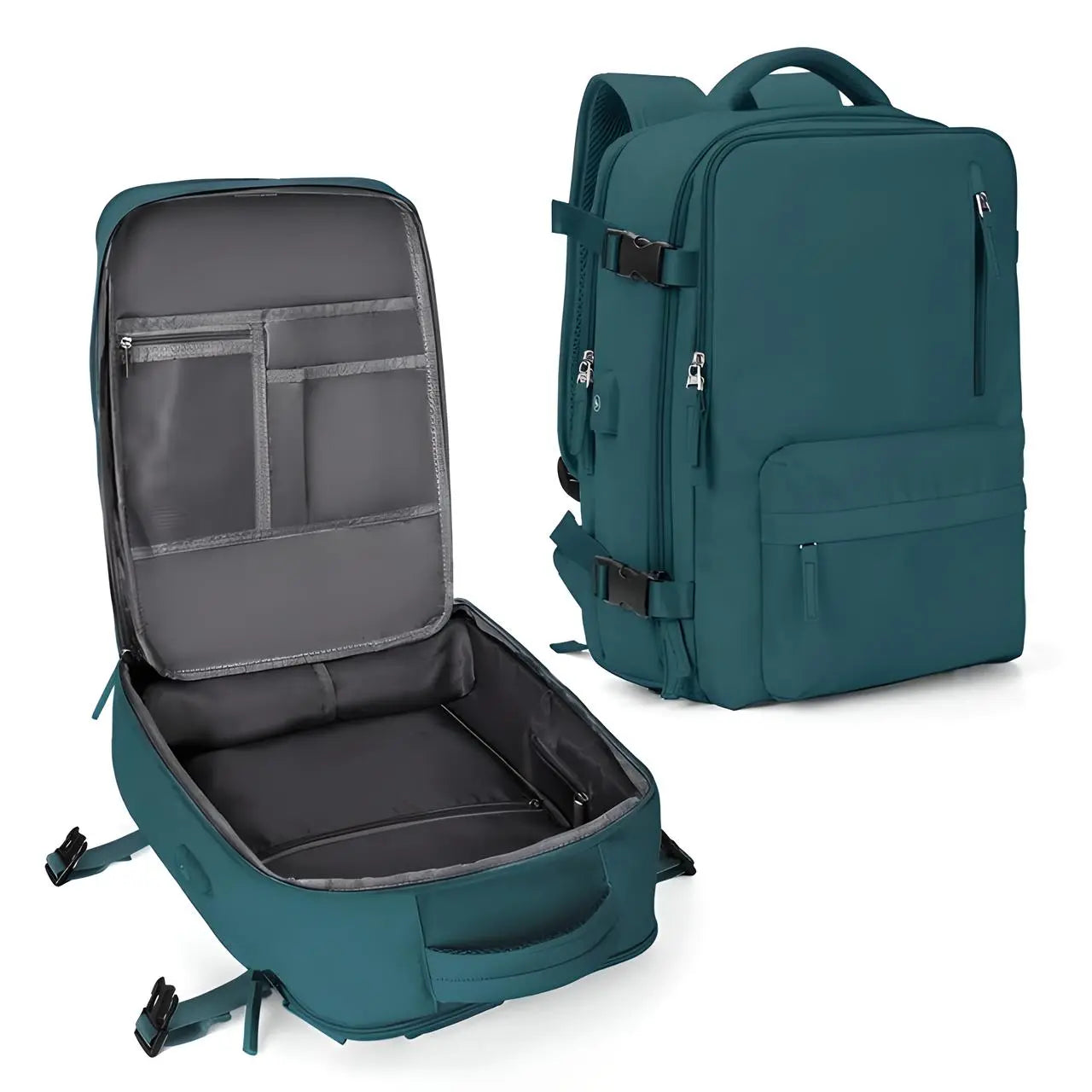Waterproof Carry-On Backpack shoe compartment separated from clothes
