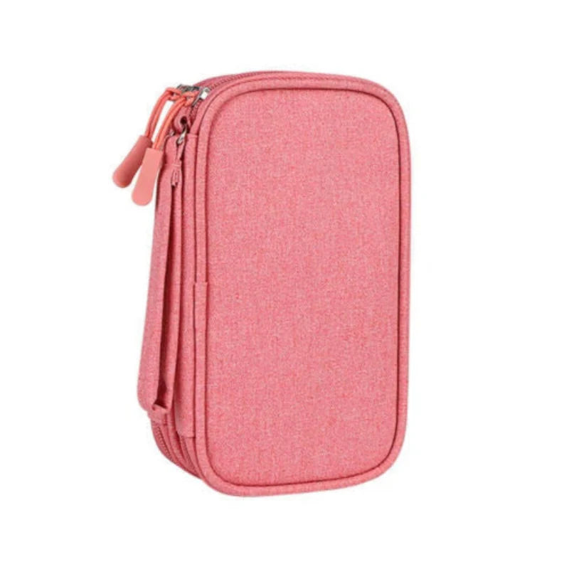 Multiple pocket tech organiser for travel and work